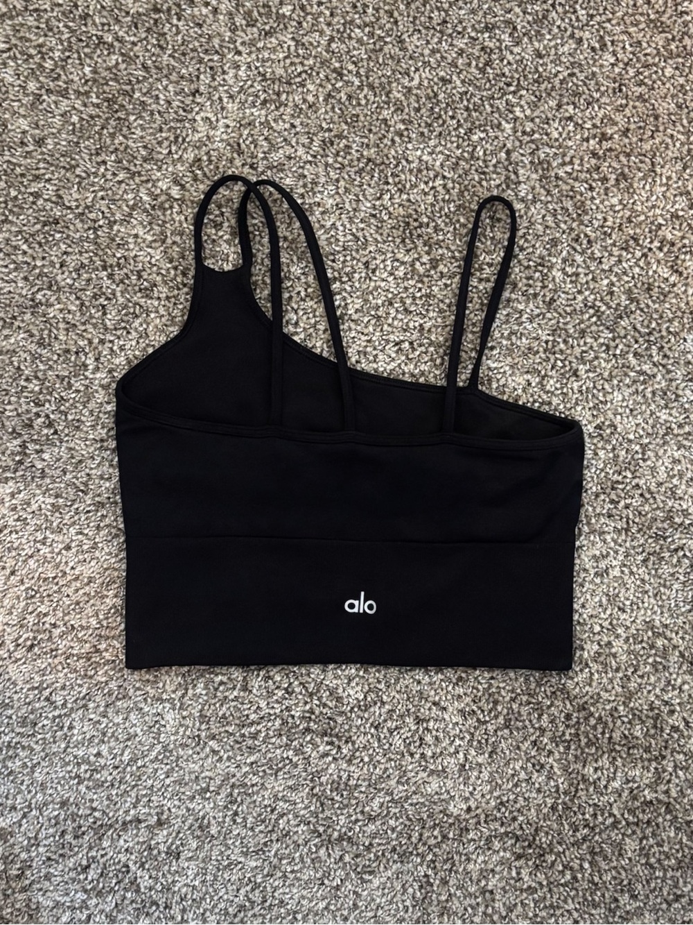 ALO Yoga Asymmetrical Ribbed Bra Top